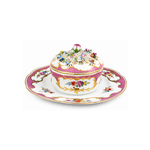 Cargar imagen en el visor de la galería, Abanico porcelana Malvas