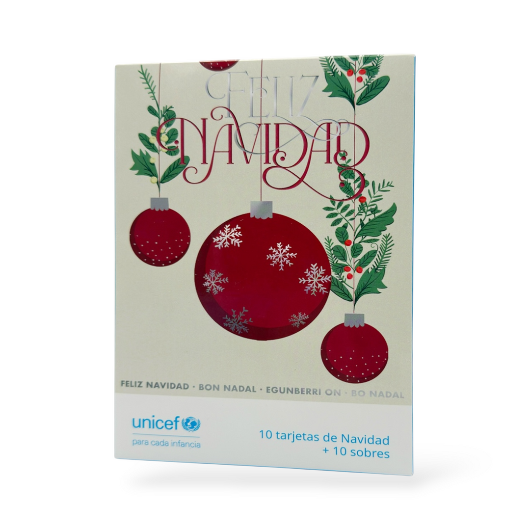 Estuche de 10 tarjetas navideñas CARROL