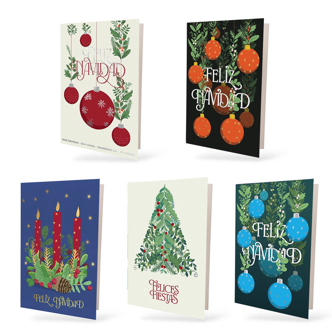 Estuche de 10 tarjetas navideñas CARROL