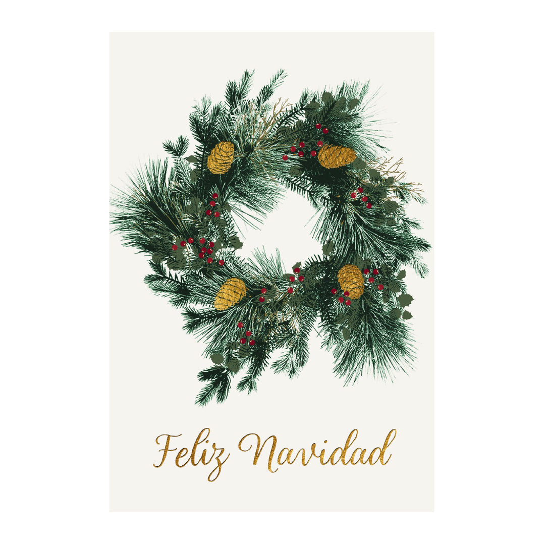 Estuche de 10 tarjetas navideñas VEGETAL