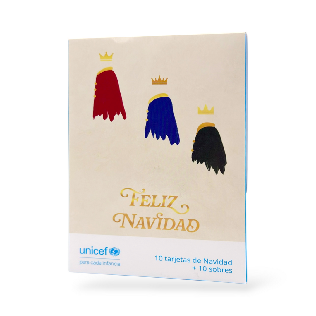 Estuche de 10 tarjetas navideñas PINCELADAS