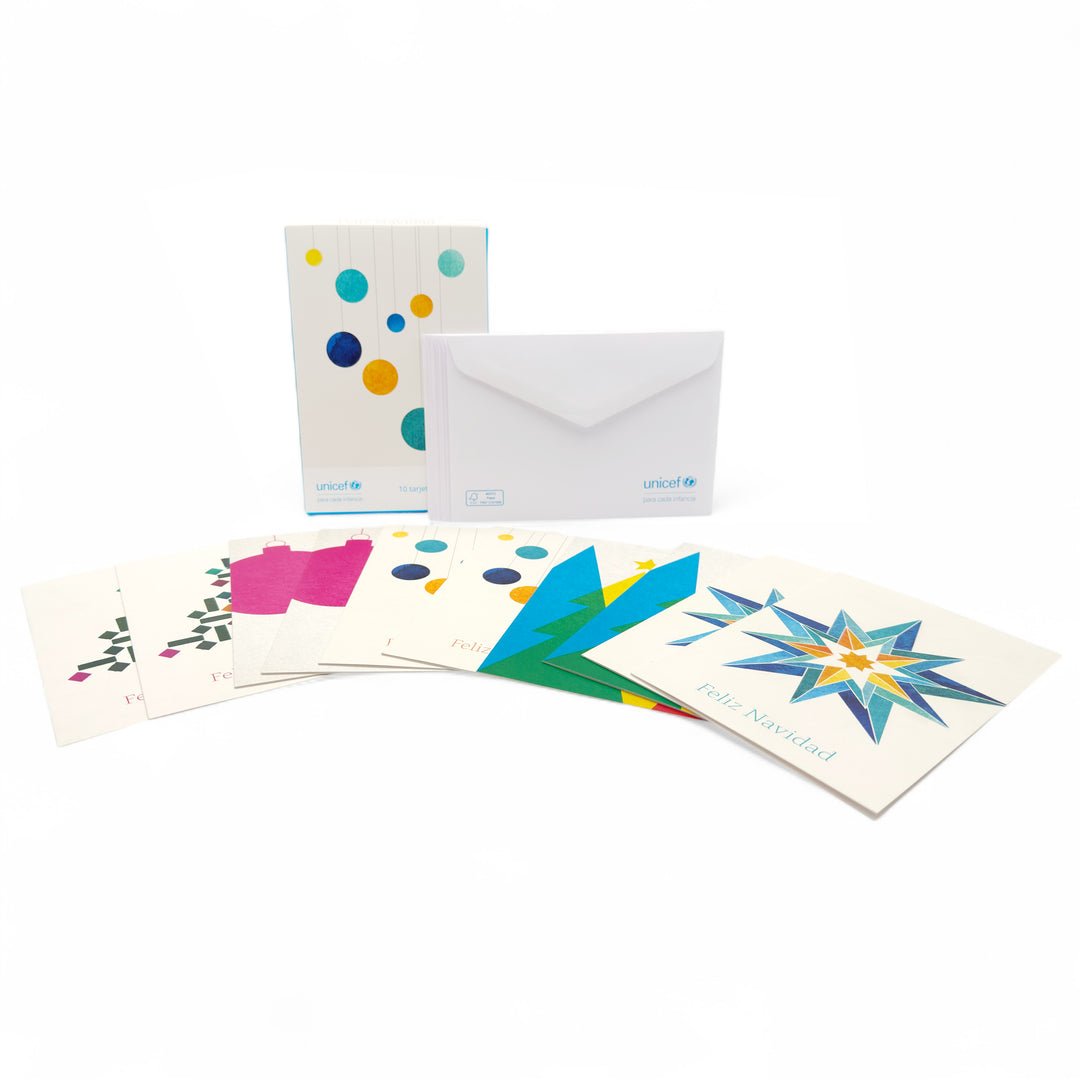 Estuche de 10 tarjetas navideñas RISOGRAFIA