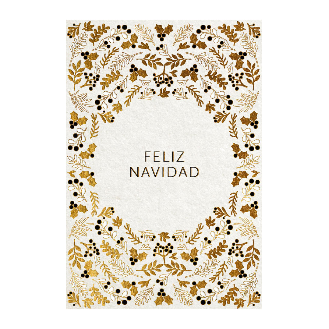 Estuche de 10 tarjetas navideñas GOLD