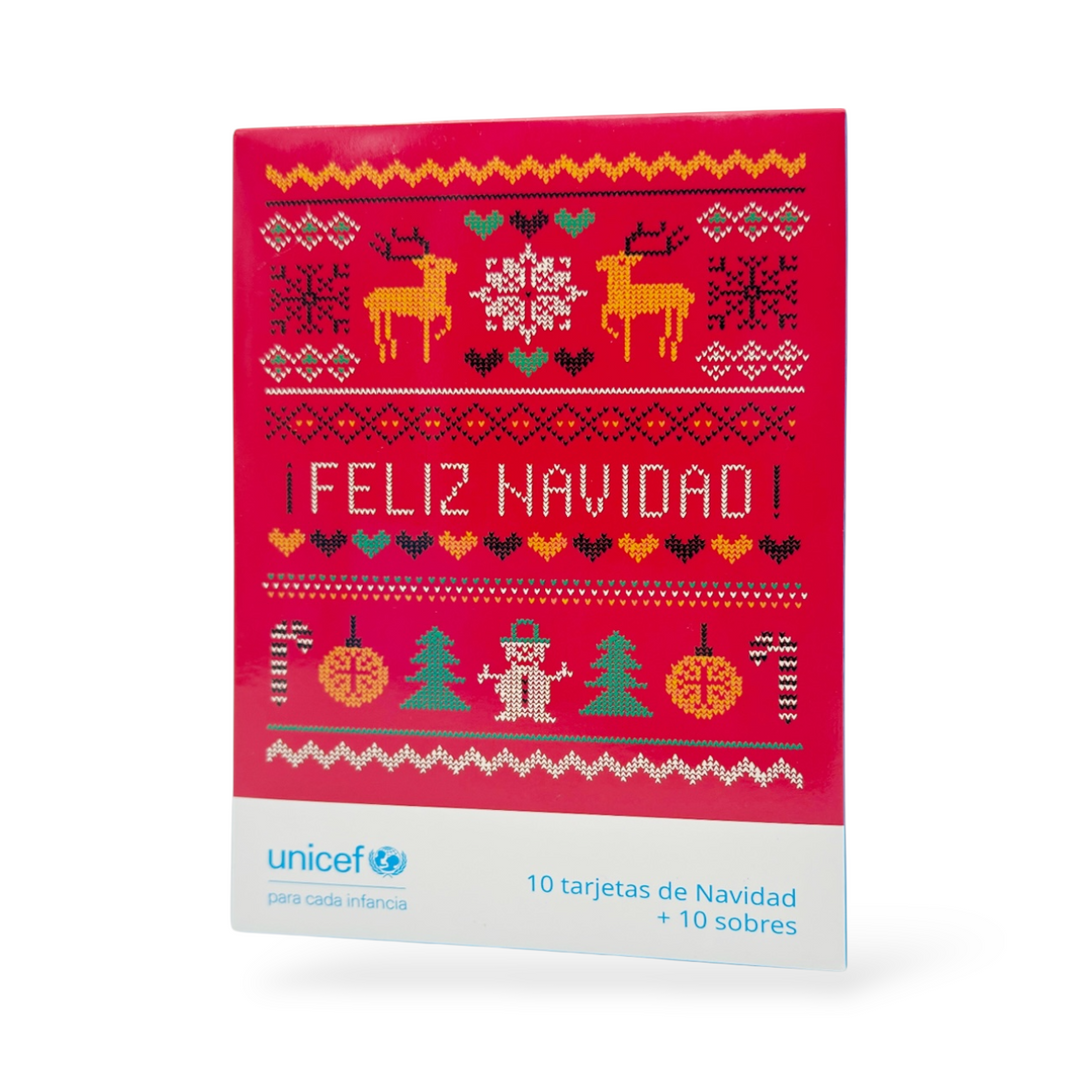 Estuche de 10 tarjetas navideñas PUNTO