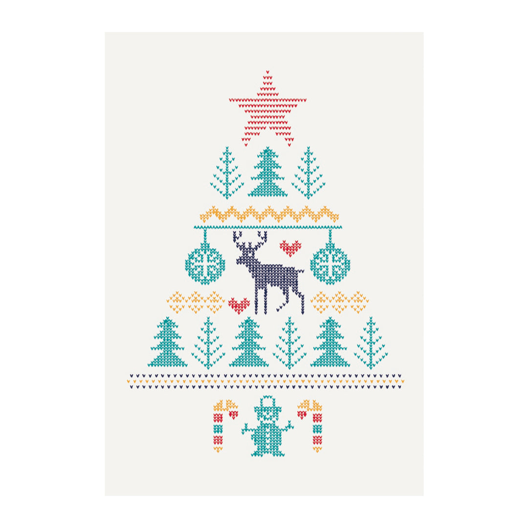 Estuche de 10 tarjetas navideñas PUNTO