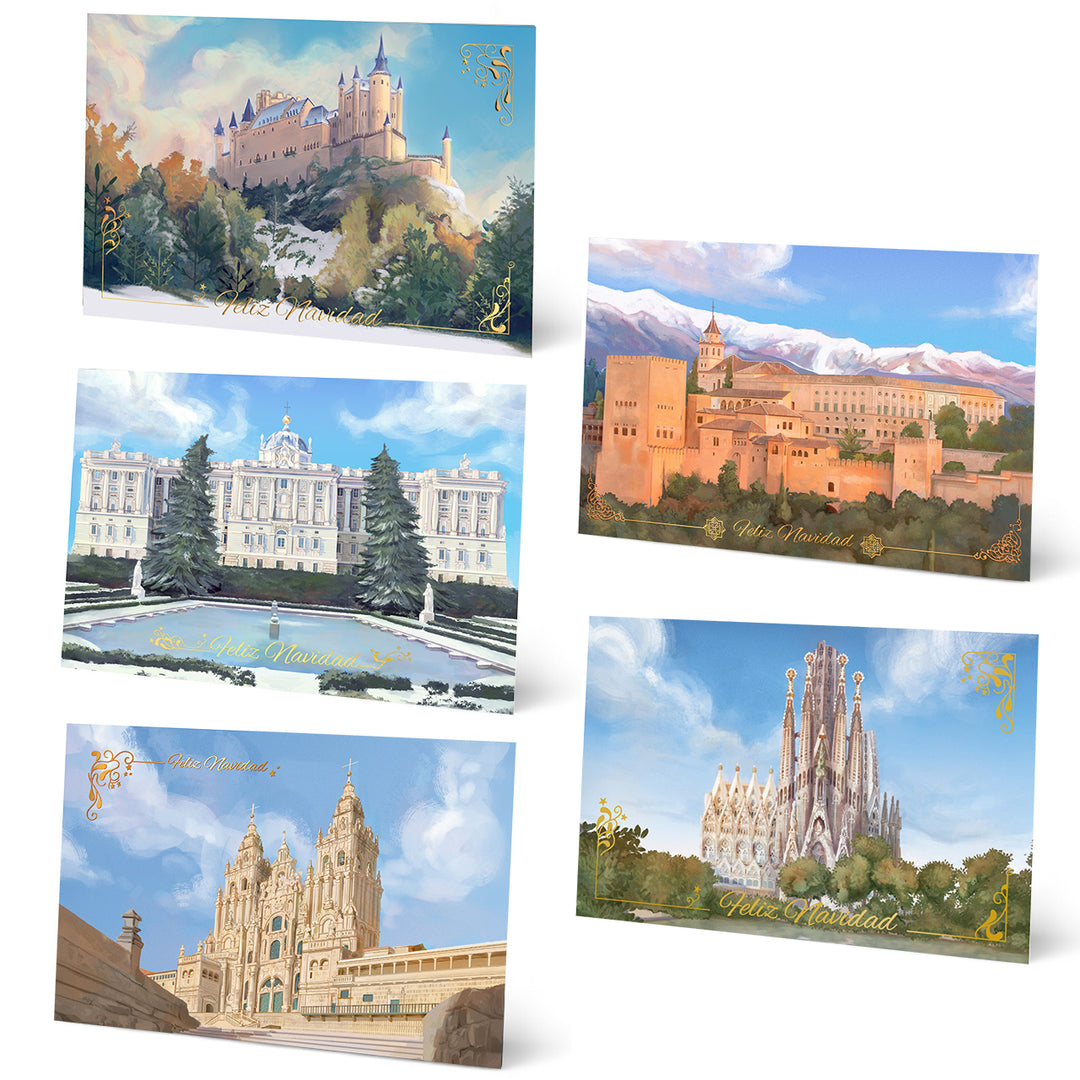 Estuche de 10 tarjetas navideñas MONUMENTOS
