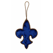 Adorno Flor de Lys azul