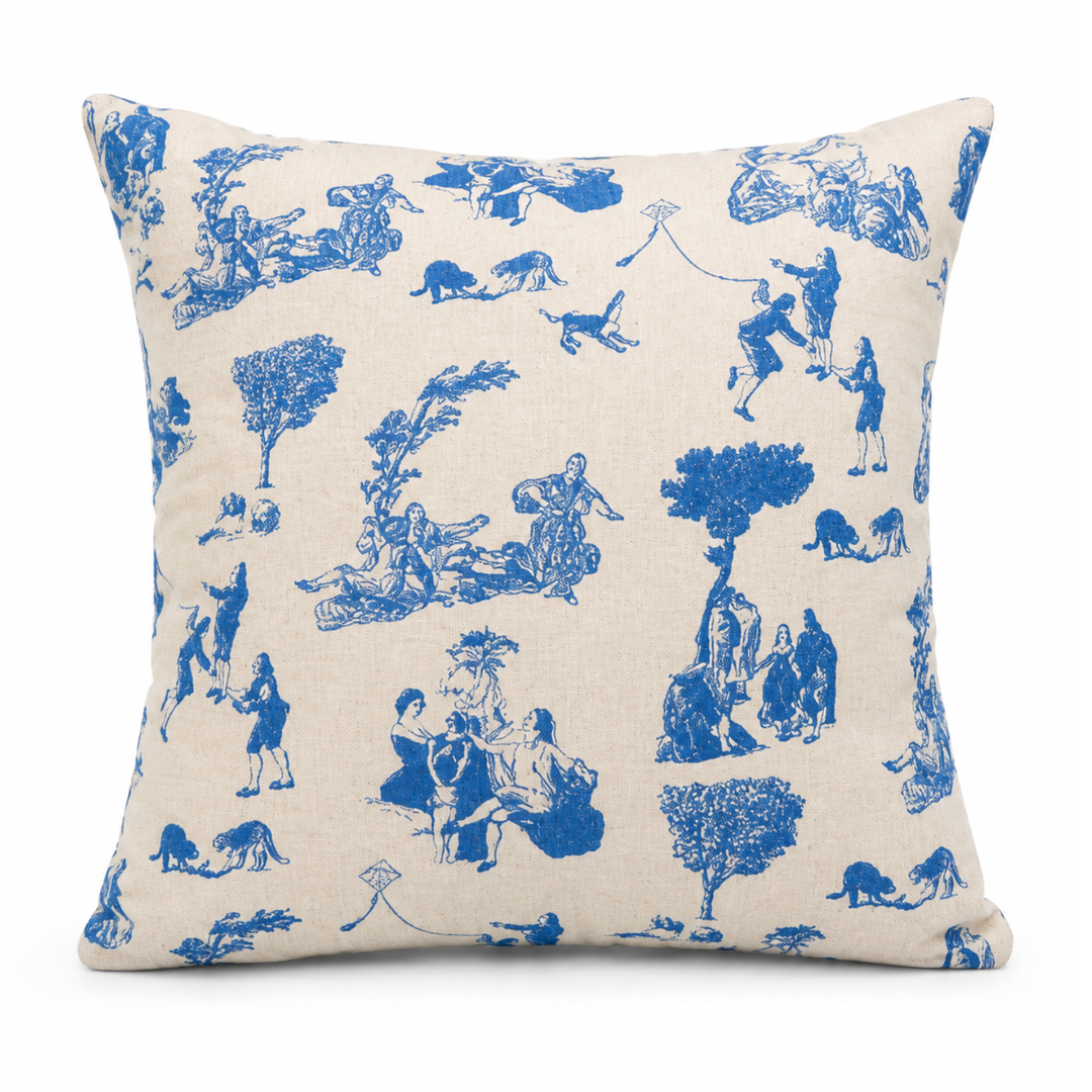 Toile cushion cover