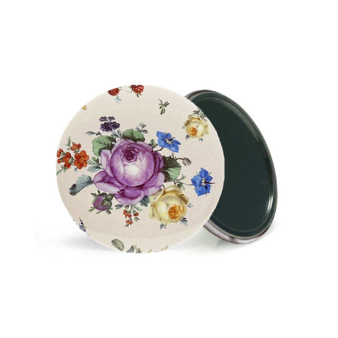 Mauve porcelain mirror