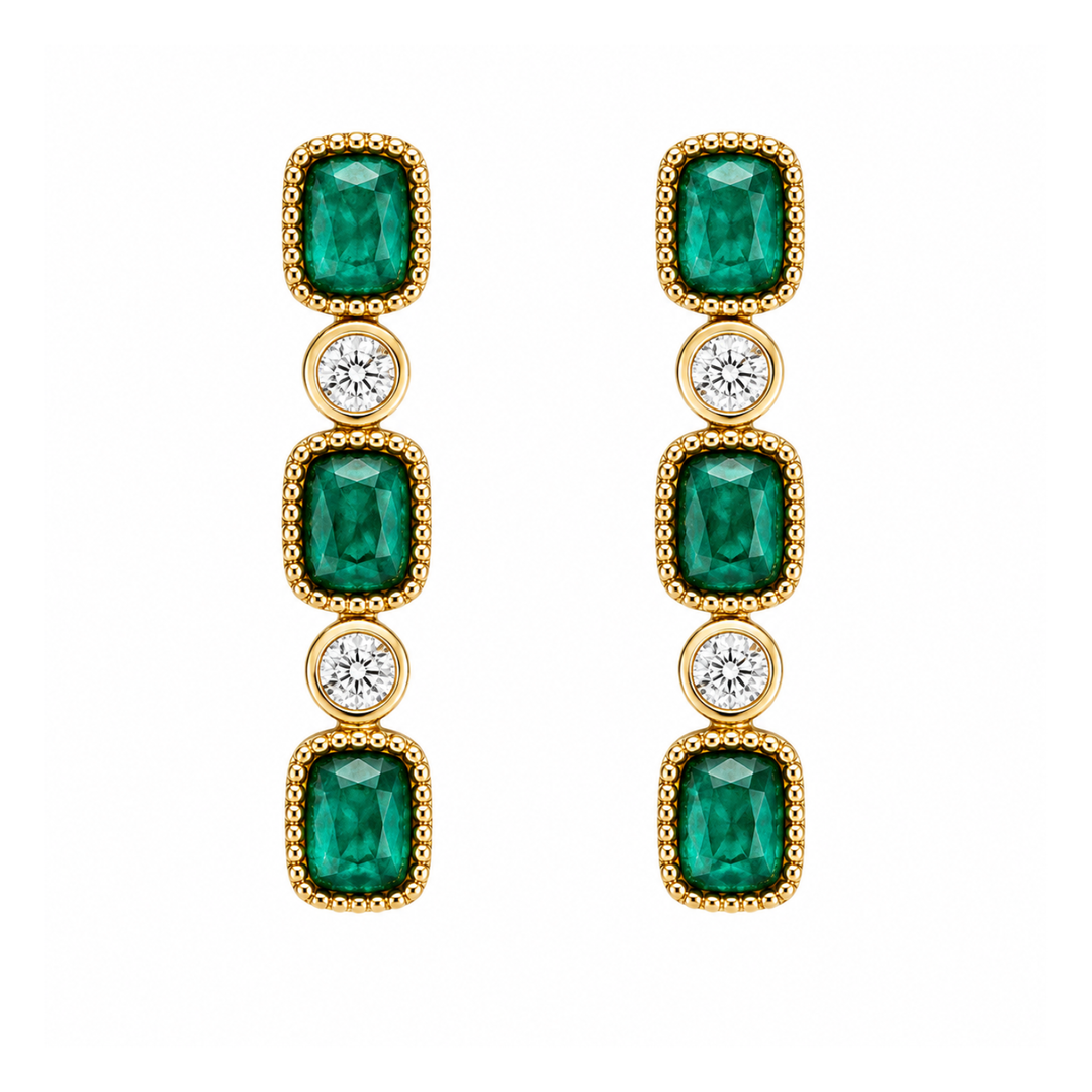 Malachite earrings