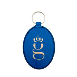 Load image into Gallery viewer, Blue embroidered keychain