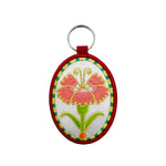 Load image into Gallery viewer, Red embroidered keychain
