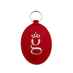 Load image into Gallery viewer, Red embroidered keychain