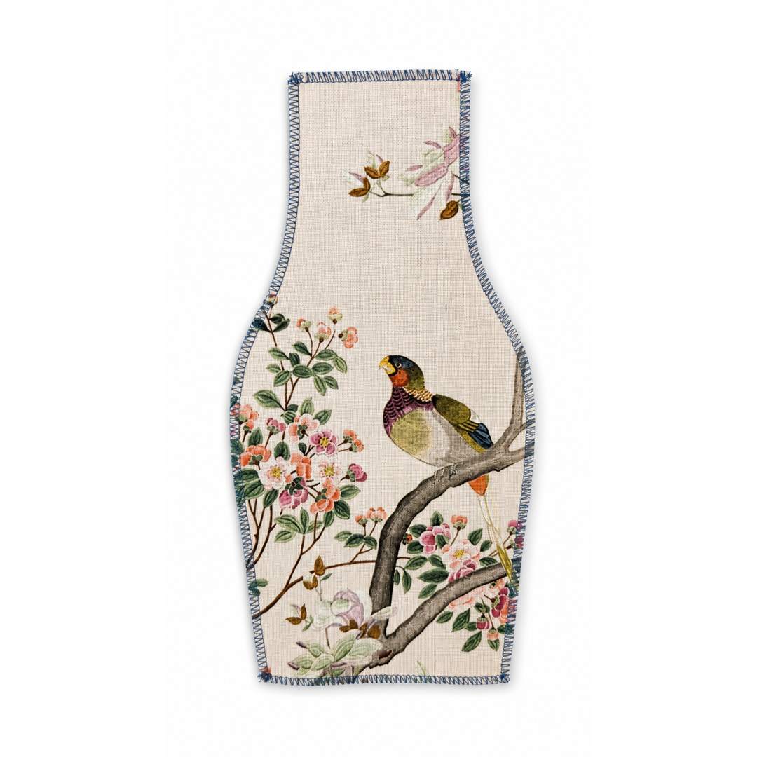 Birds fabric vase