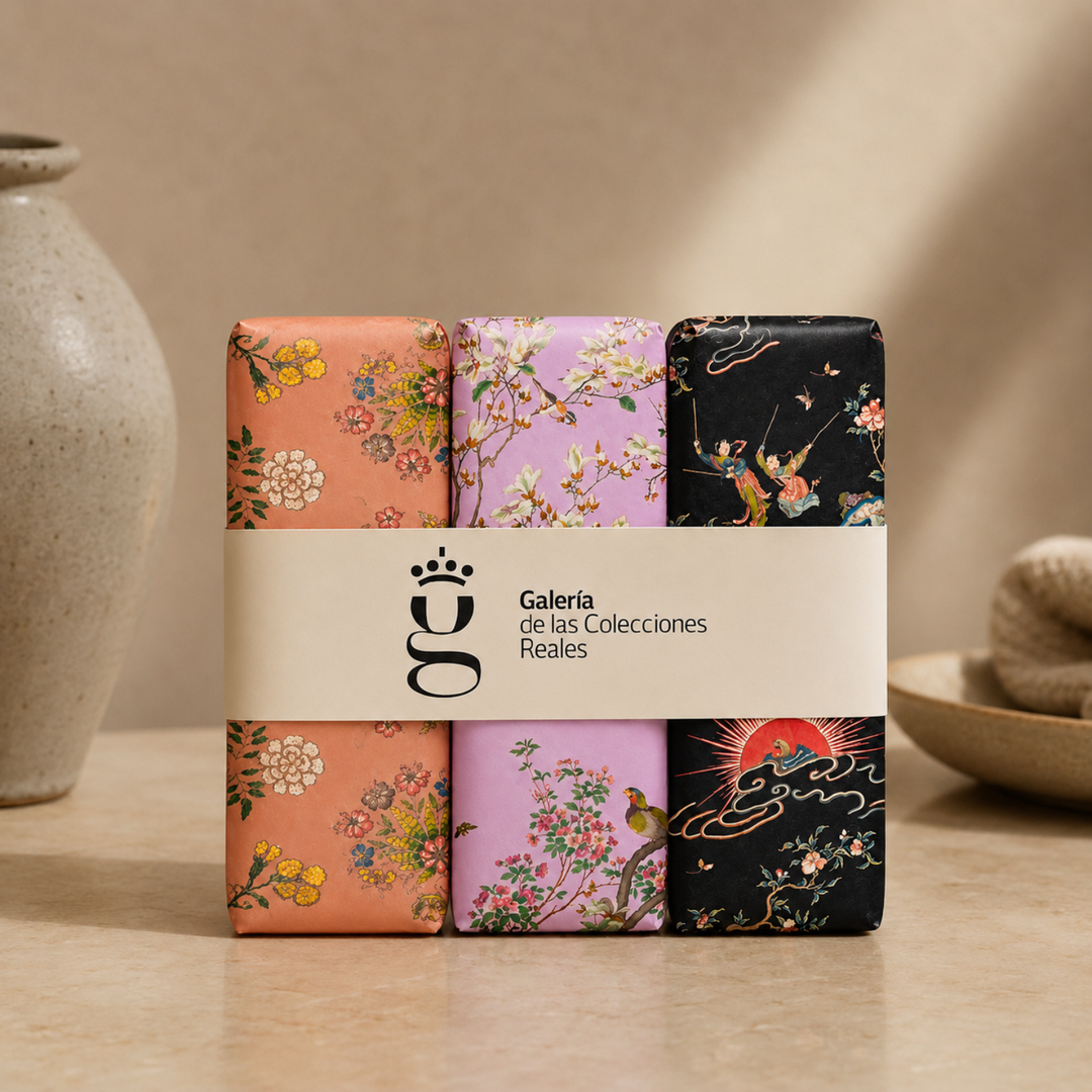 Set of 3 Textile design soaps